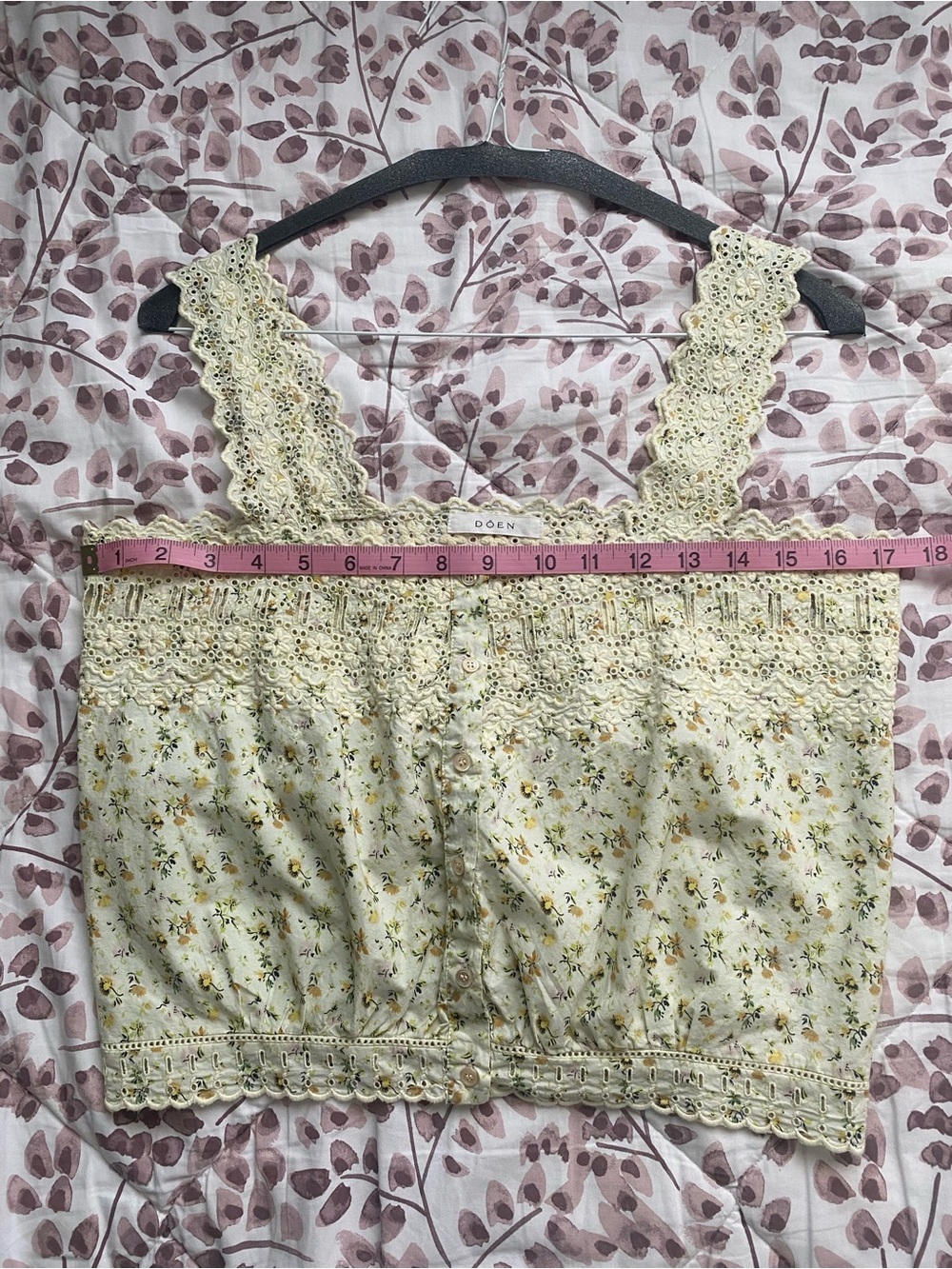 Doen Estelle Top in Moss Papillon - Picture 5 of 5